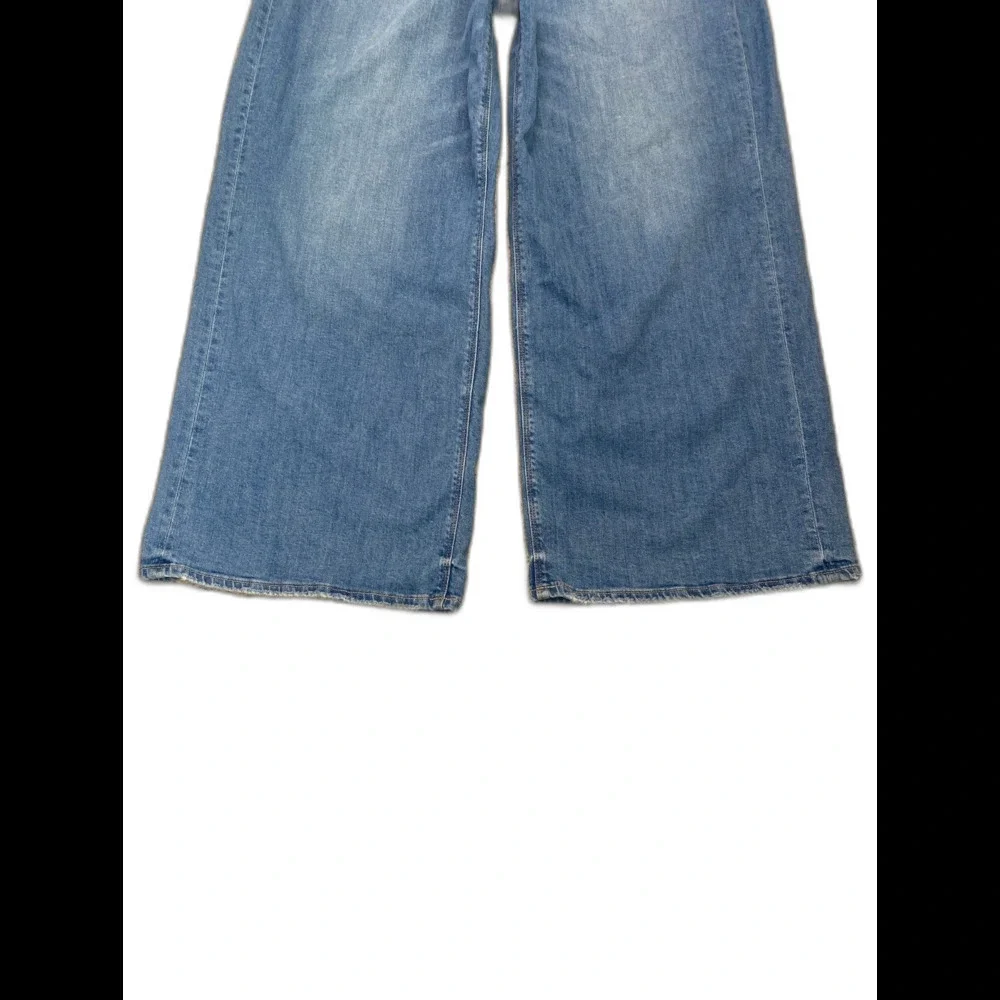 American Eagle Stretch Super High-Rise Baggy Wide Leg Ankle Jeans Size 16R - Picture 4 of 9
